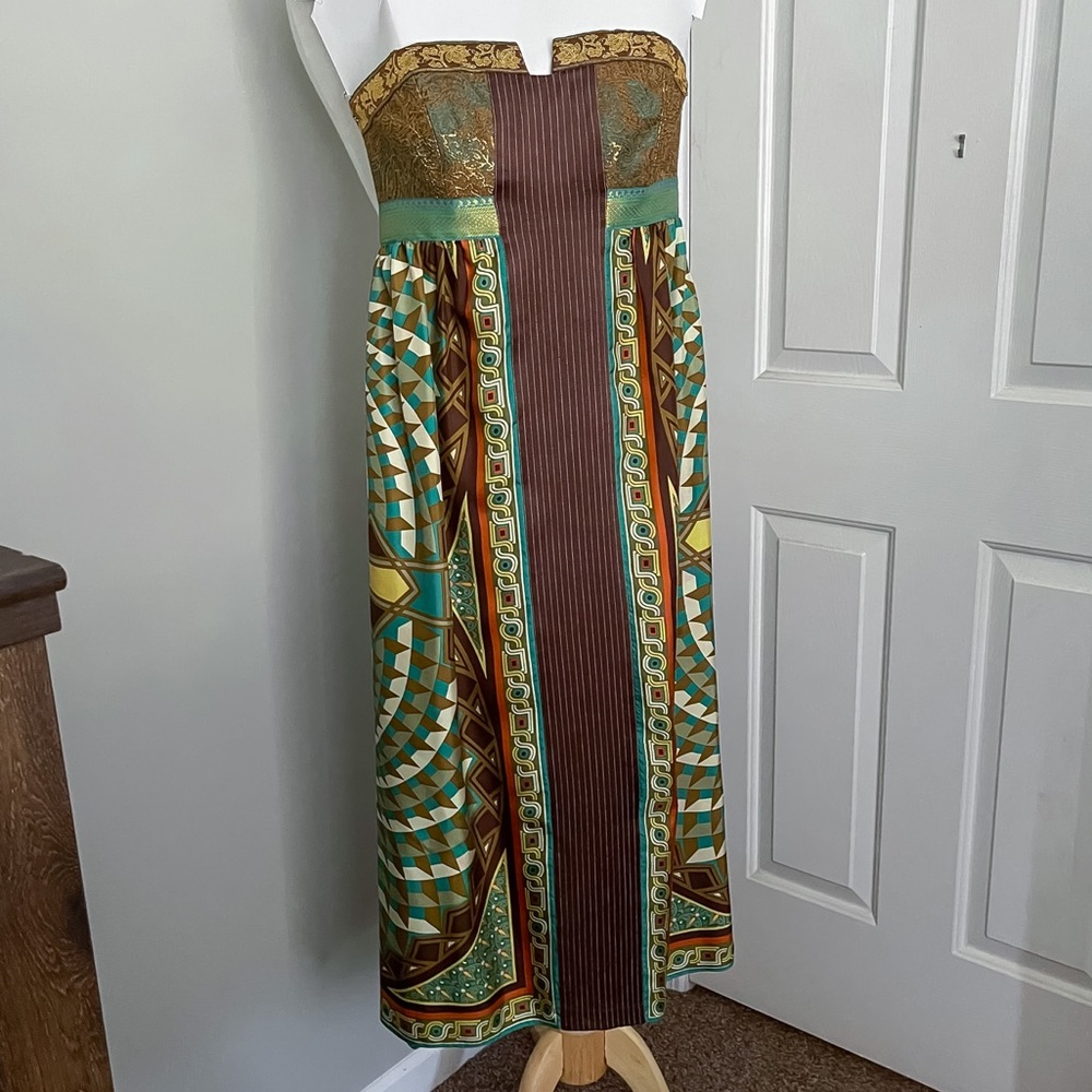 🎉2X HP🎉Nicole Miller Bohemian 100% Silk Dress